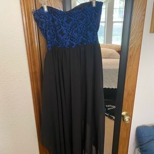 Strapless high low dress